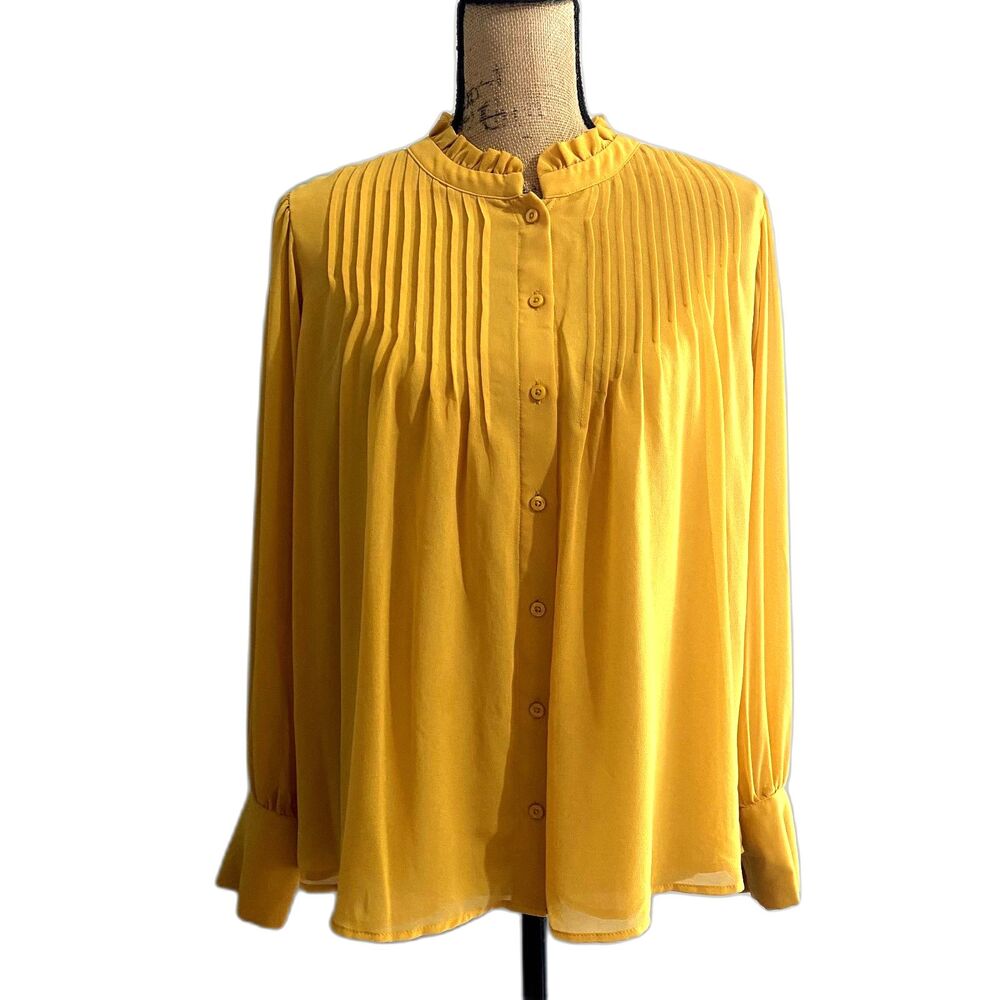 Calvin Klein Yellow Button Down Shirt